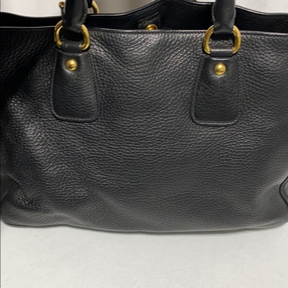 Prada 
Black Vitello Daino Leather Tote Bag - Picture 8 of 14